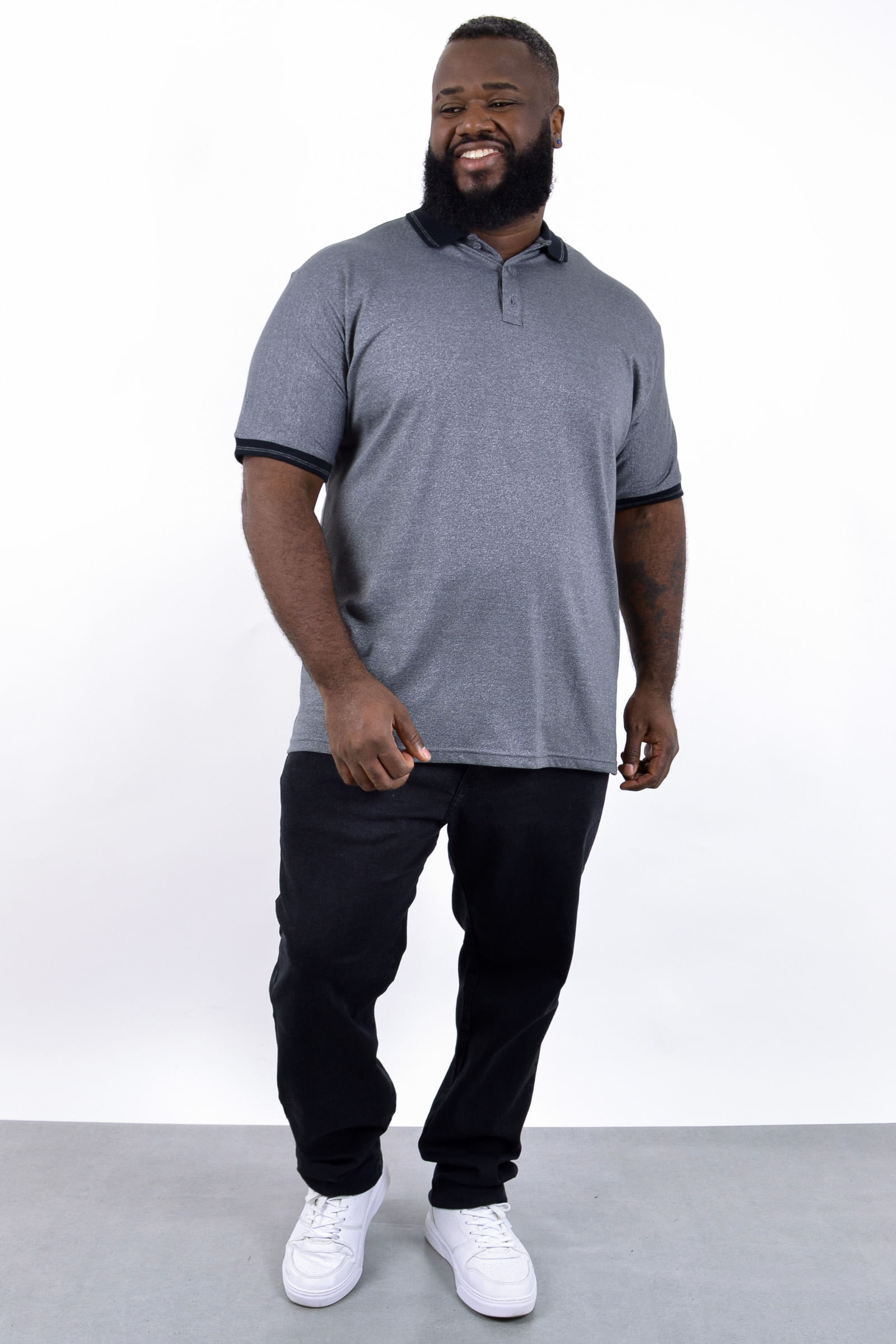 Polo masculina malha mescla gola e punhos retilinea_0012_2.jpg